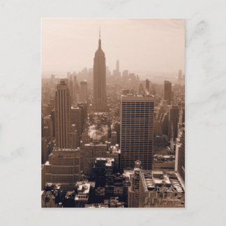 Sepia Empire State Building van Rockefeller Briefkaart