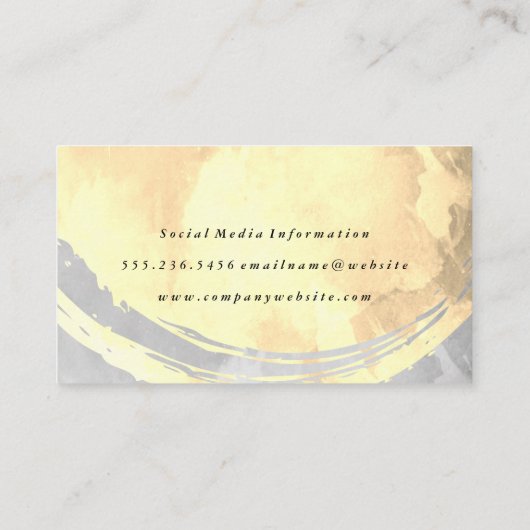 Sepia en Grijze Waterverf Visitekaartje (Achterkant)