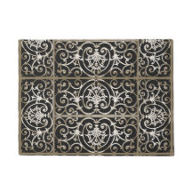 Sepia en zwart scrollwerkpatroon