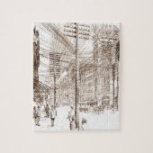 Sepia Etching Utility Lines Legpuzzel (Verticaal)