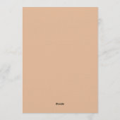 Sepia Ethische Bloeiende Bruiloft Kaart (Achterkant)
