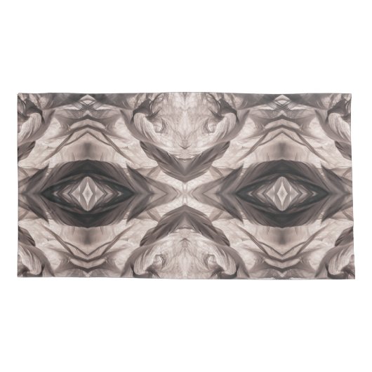 Sepia eye-like geometric L-size pattern Kussensloop (Achterkant)