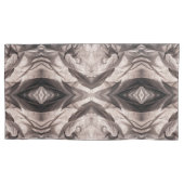 Sepia eye-like geometric L-size pattern Kussensloop (Voorkant)