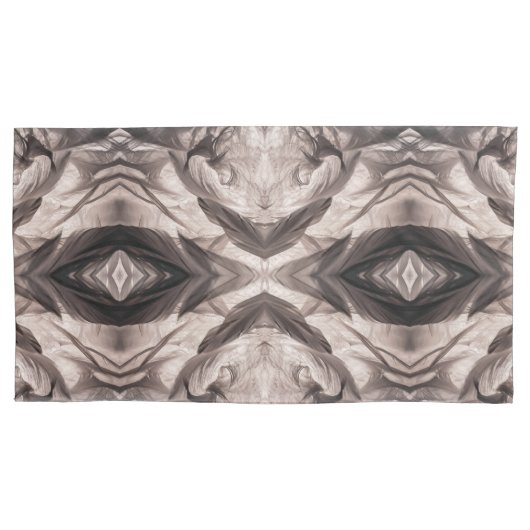 Sepia eye-like geometric L-size pattern Kussensloop (Voorkant)