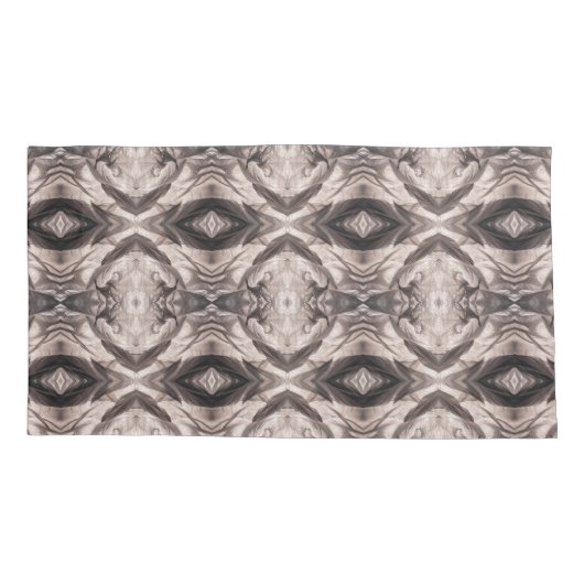 Sepia eye-like geometric M-size pattern Kussensloop (Achterkant)