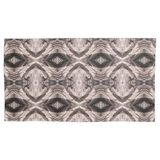 Sepia eye-like geometric M-size pattern Kussensloop (Voorkant)