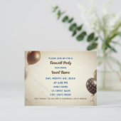  sepia farewell - pensioenpartij briefkaart (Staand voorkant)