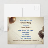  sepia farewell - pensioenpartij briefkaart (Voorkant / Achterkant)