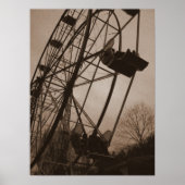 Sepia Ferris Wheel Poster (Voorkant)