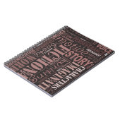 Sepia Fiction Writer's Word Art-laptop Notitieboek (Linkerzijde)