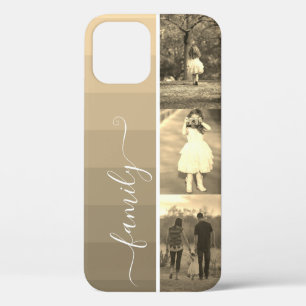 Sepia Filter Fotocollage Familie Foto's Sjabloon Case-Mate iPhone Case