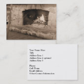 Sepia Fireplace Foto-Visitekaartjes Visitekaartje (Voorkant / Achterkant)