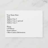 Sepia Fireplace Foto-Visitekaartjes Visitekaartje (Achterkant)