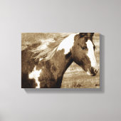 Sepia Flashy Mare Canvas Afdruk (Voorkant)