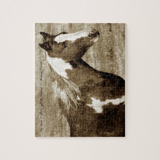 Sepia Flashy met Quote Legpuzzel (Verticaal)