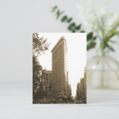 Sepia Flat Iron Building Fine Art Foto Briefkaart (Staand voorkant)