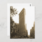 Sepia Flat Iron Building Fine Art Foto Briefkaart (Voorkant / Achterkant)