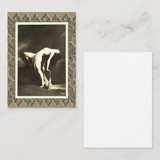  Sepia Flat Note Kaart Notitiekaartje (Voorkant / Achterkant)