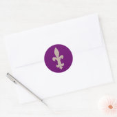 sepia Fleur De Lis Ronde Sticker (Envelop)