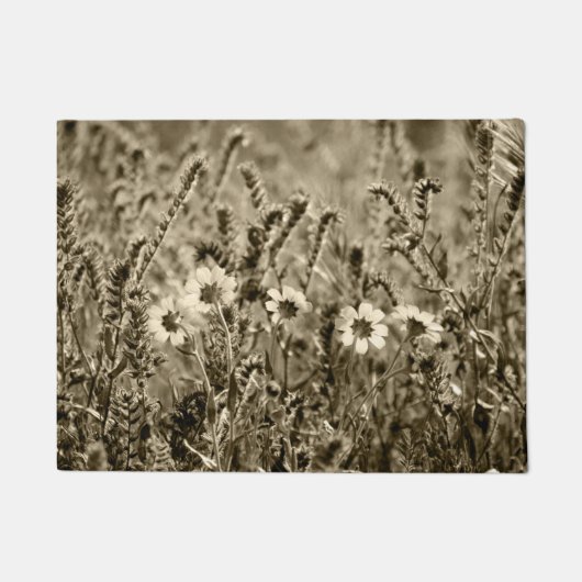 Sepia Floral Deurmat (Voorkant)