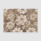  Sepia Floral Elegance Decoupage Print Tissuepapier (Voorkant)