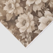  Sepia Floral Elegance Decoupage Print Tissuepapier (Detail)