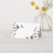 Sepia Floral Folded Place Card Plaatskaartje (Achterkant)