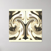 Sepia flow art canvas afdruk (Voorkant)