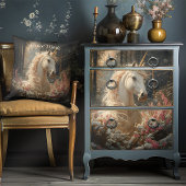  Sepia Forest Unicorn Sprookjesachtige Kasteelkuns Kussen