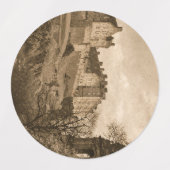 Sepia foto van Edinburgh Castle Labels (Design 2)