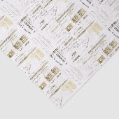 Sepia French Receipt Tissuepapier (Detail)