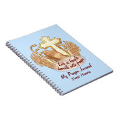 Sepia Gebed Handen Christelijk Notitieboek (Rechterzijde)