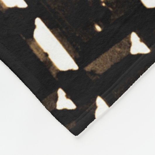 Sepia Geometric Mirrors Fleece Deken (Hoek)