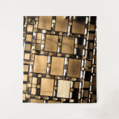 Sepia Geometric Mirrors Wandkleed (Voorkant)