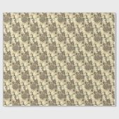 Sepia Geranium Cadeaupapier (Vlak)