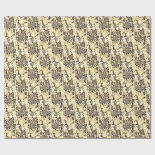 Sepia Geranium Cadeaupapier (Vlak)