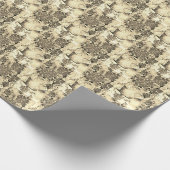 Sepia Geranium Cadeaupapier (Hoek)