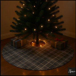 Sepia geruite vintage tartan taupe ruit kerstboom rok