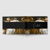 Sepia geschilderde Rozen bruiloft Gastenboek (Volledig)