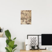 Sepia-getinte feeënkoningin met wezen poster (Thuiskantoor)