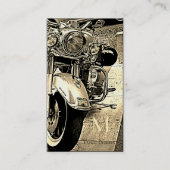 Sepia getinte motorfiets visitekaartje (Voorkant)