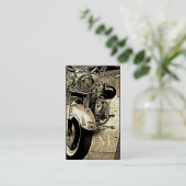 Sepia getinte motorfiets visitekaartje (Staand voorkant)