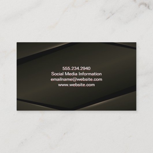 Sepia Glow Abstracte achtergrond Visitekaartje (Achterkant)