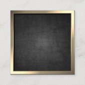 Sepia Gold Border | Achtergrond textiel Vierkante Visitekaartje (Achterkant)