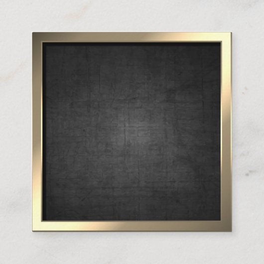 Sepia Gold Border | Achtergrond textiel Vierkante Visitekaartje (Achterkant)