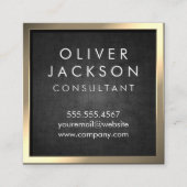 Sepia Gold Border | Achtergrond textiel Vierkante Visitekaartje (Voorkant)