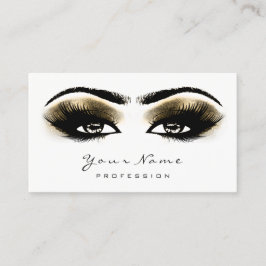 Sepia Gold Glitter Makeup Artist Lashes Black Whit Afsprakenkaartje