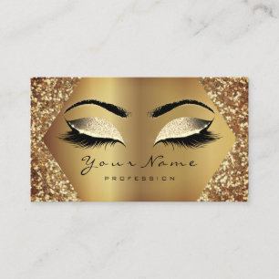 Sepia Gold Glitter Makeup Lashes Glitter effect Visitekaartje