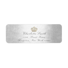 Sepia Gold Glitter RSVP Crown Princess Bridal Gray Etiket