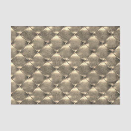 Sepia Gold Luxury Metallic Tufed Leather Tissuepapier (Voorkant)